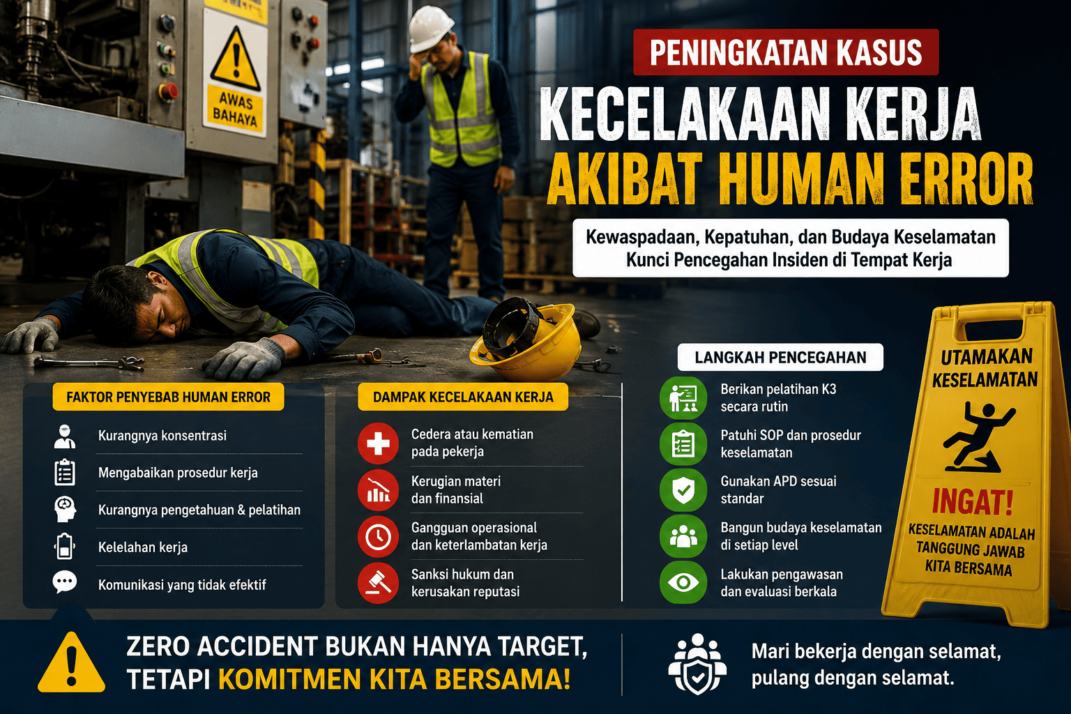 Peningkatan Kasus Kecelakaan Kerja Akibat Human Error Jadi Sorotan Praktisi K3