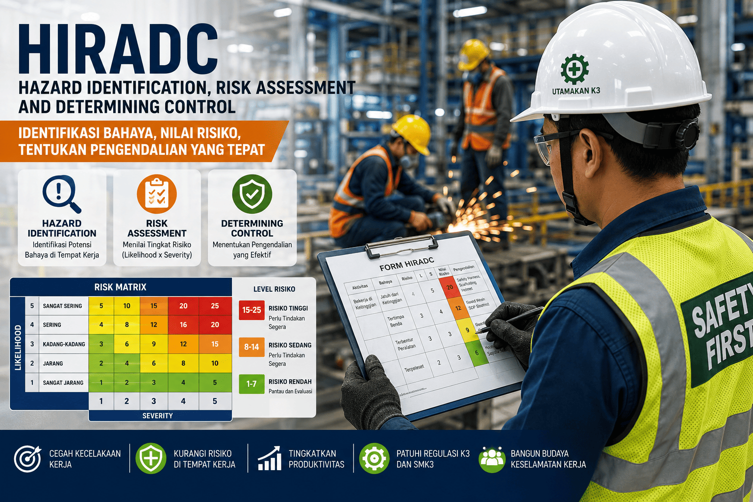 Cara Melakukan Identifikasi Bahaya dan Penilaian Risiko Kerja (HIRADC) Langkah demi Langkah